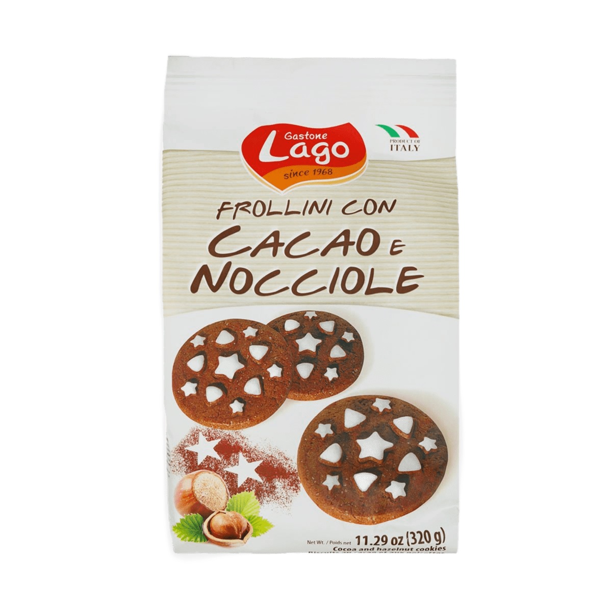 Печенье ГАСТОНЕ ЛАГО Фроллини с какао и фундуком 320г