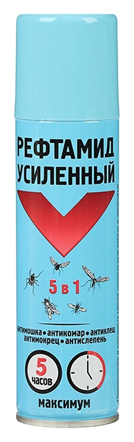 Аэрозоль РЕФТАМИД Максимум усиленный антимошка комар клещ 150мл