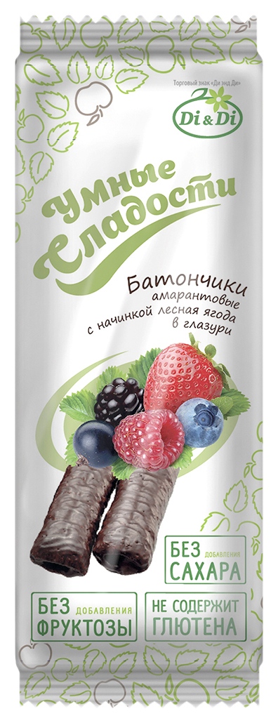 Батончик безглютеновый УМНЫЕ СЛАДОСТИ Лесная ягода 20г