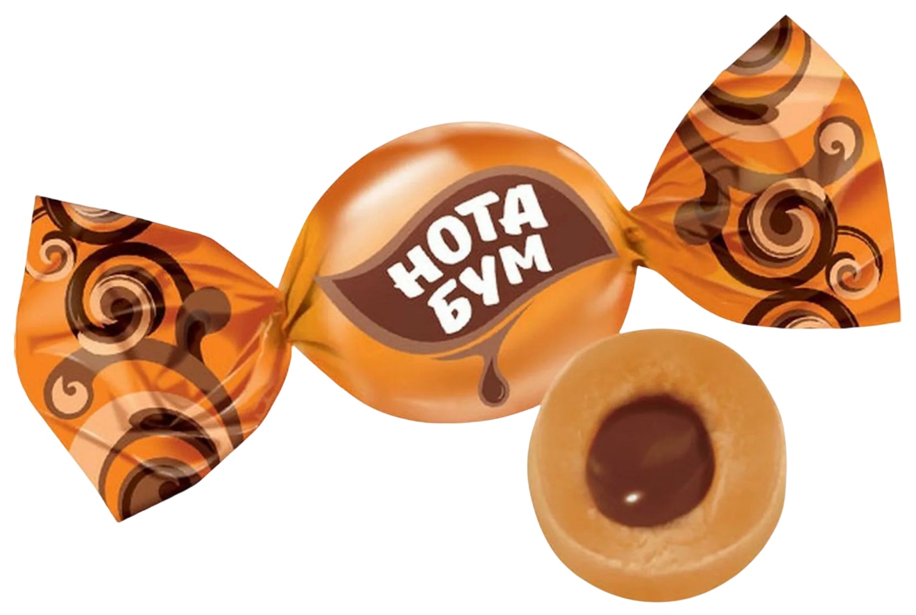 Конфеты ЯШКИНО Нота бум жевательная ириска с ореховой начинкой весовые