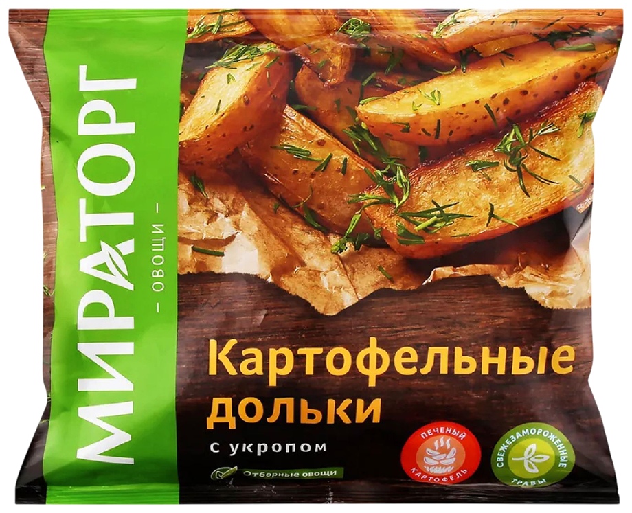 Картофель МИРАТОРГ дольки с укропом с/м 400г