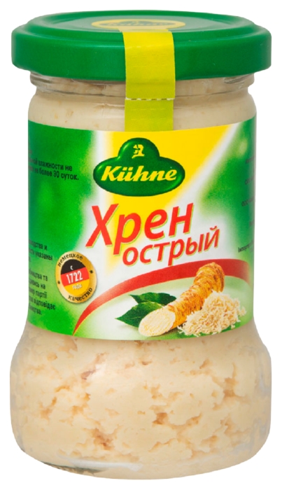 Хрен КЮНЕ острый с растительным маслом ст/б 140г