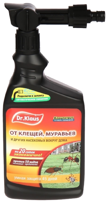 Средство ДОКТОР КЛАУС Инсект Супер Эжектор концентрат от муравьев клещей 1л