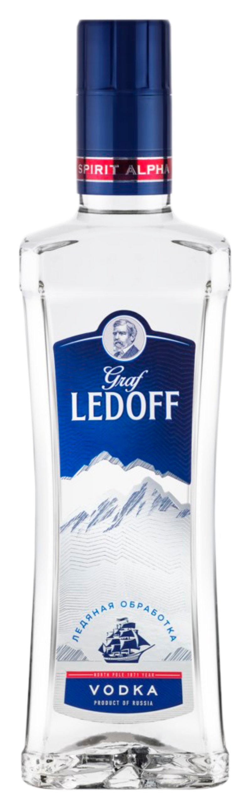 Водка ГРАФ ЛЕДОФФ 40% ст/б 0.5л