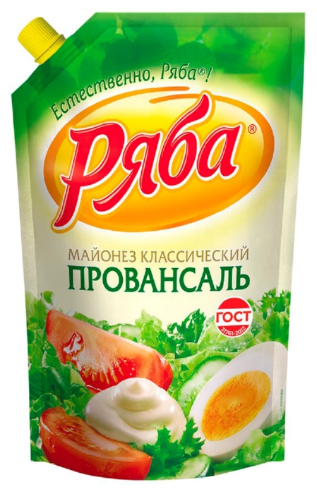 Майонез РЯБА Провансаль 50.5% д/пак 630г