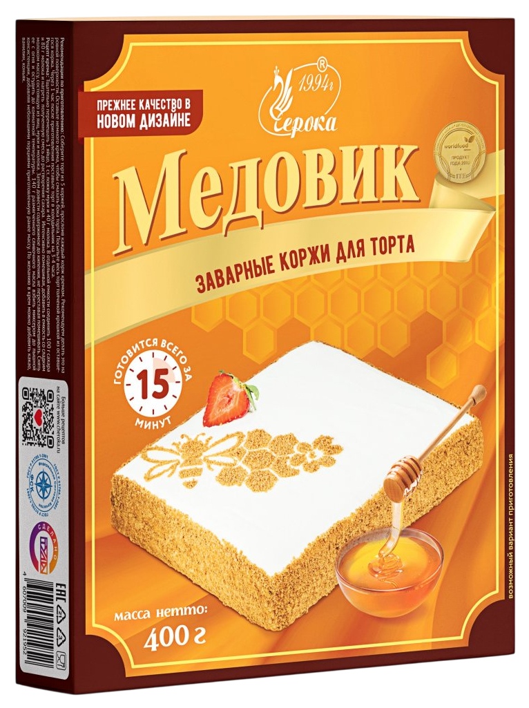 Коржи для торта ЧЕРОКА Медовик 400г