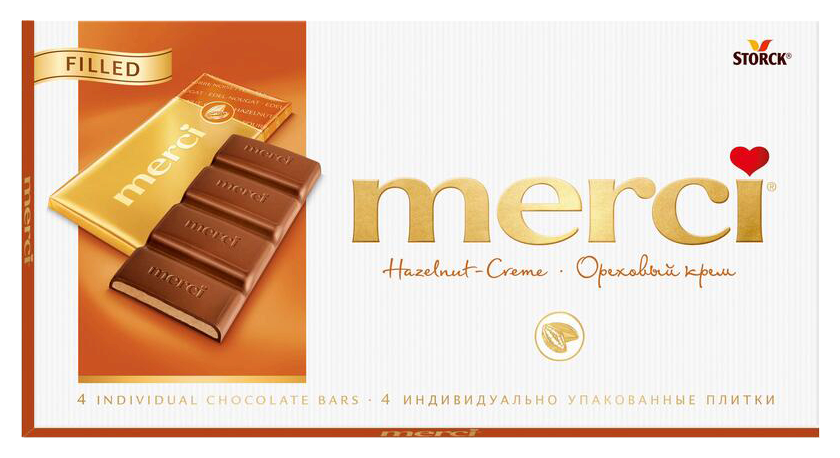 Шоколад МЕРСИ молочный орех крем 112г