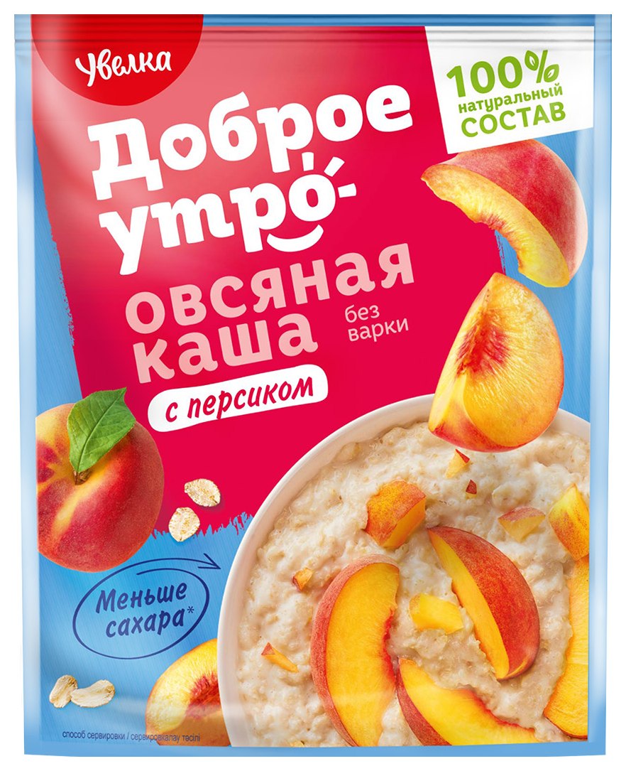 Каша овсяная УВЕЛКА персик м/у 40г