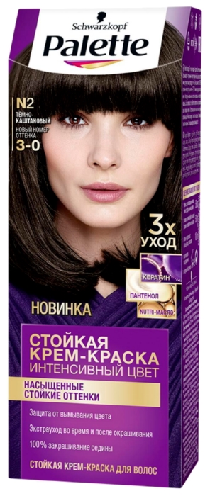 Краска для волос ПАЛЕТТ Интенсивный цвет Темно-каштановый №N2