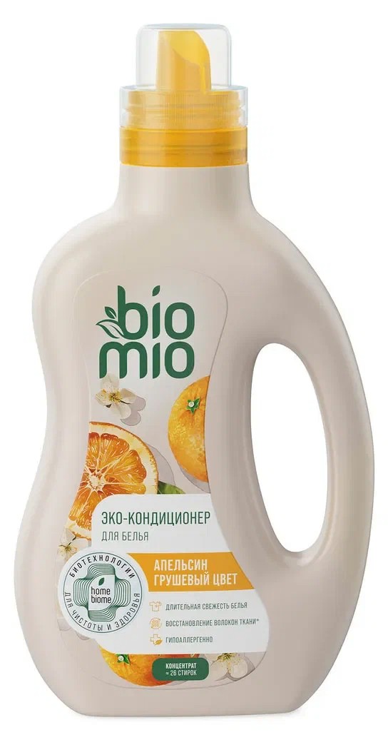 Кондиционер для белья БИО-МИО Софт апельсин грушевый цвет 800мл