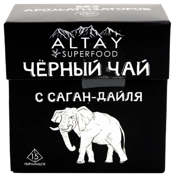 Чай АЛТАЙ СУПЕРФУД с саган-дайля черный 15пак пирамидки