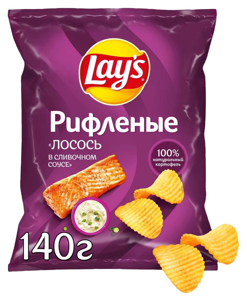 Чипсы ЛЕЙС лосось в сливочном соусе 140г
