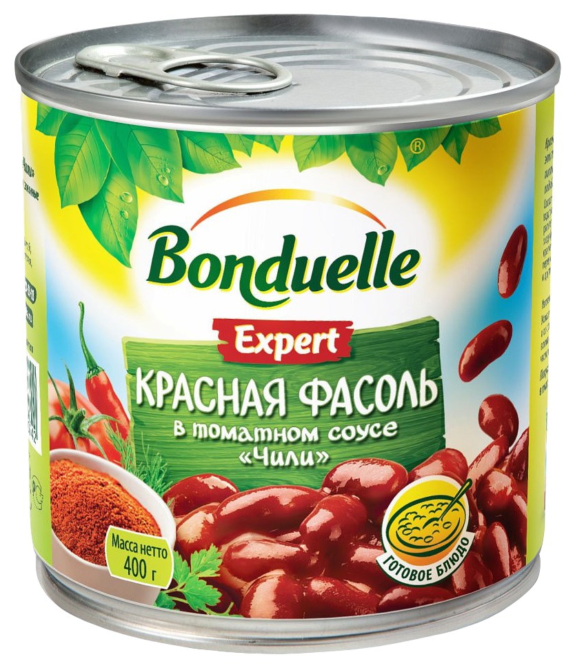 Фасоль БОНДЮЭЛЬ красная в соусе чили 425г