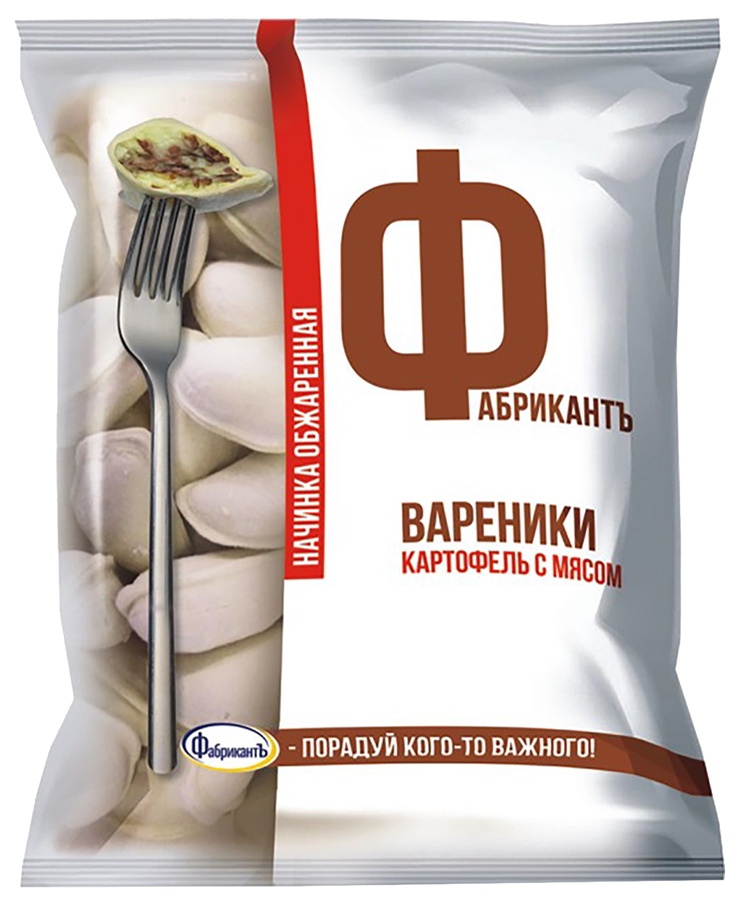 Вареники ФАБРИКАНТЪ с картофелем и мясом 450г