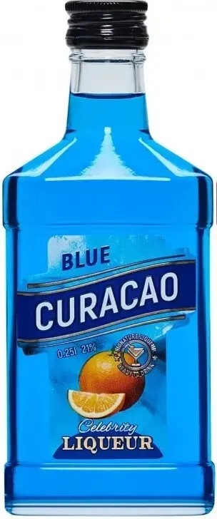 Набор ликеров СЕЛЕБРИТИ Триколор Блю Кюрасао 21% ст/б 0.25л