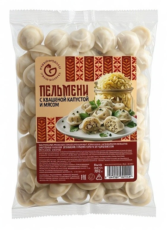 Пельмени МЕЖЕНИНОВСКАЯ ПФ с квашеной капустой с/м 800г