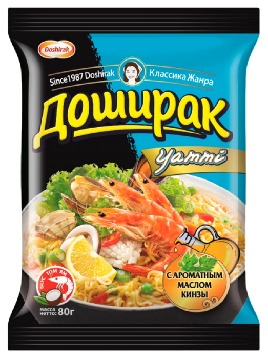 Лапша б/п ДОШИРАК Ямми том ям м/у 80г