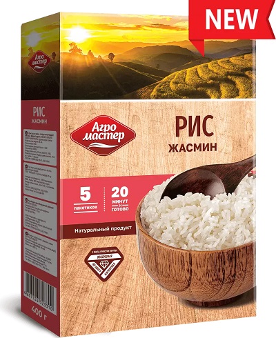 Рис АГРОМАСТЕР Жасмин карт/уп 400г