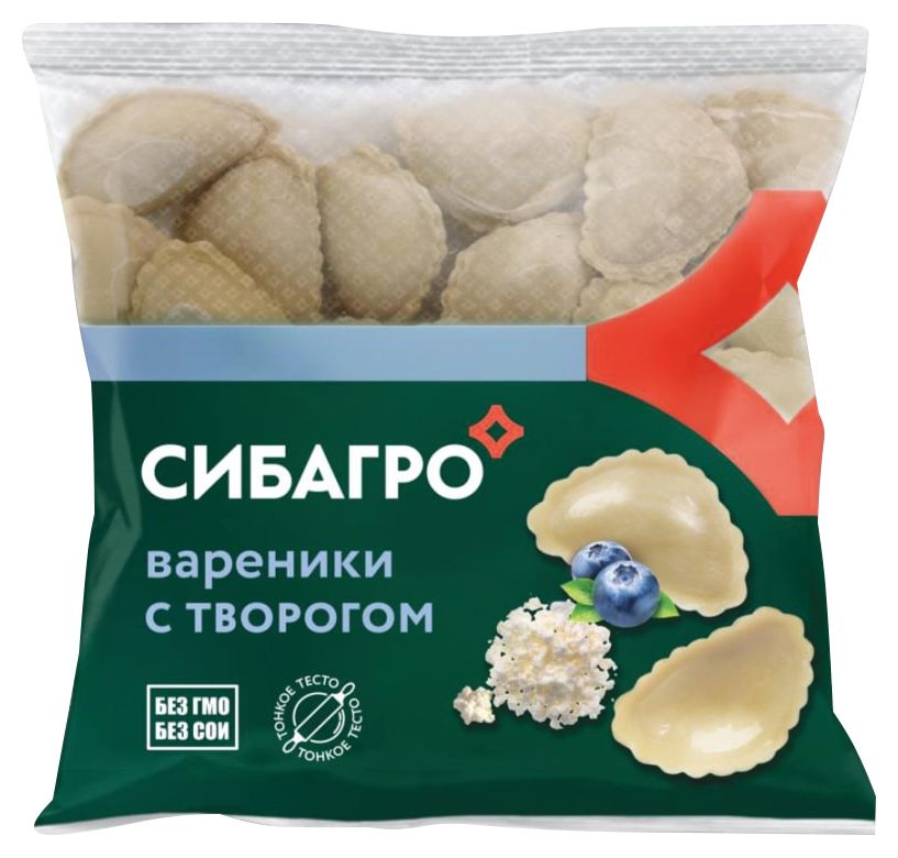 Вареники СИБАГРО с творогом 500г