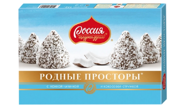 Набор конфет РОДНЫЕ ПРОСТОРЫ со вкусом кокоса 172г