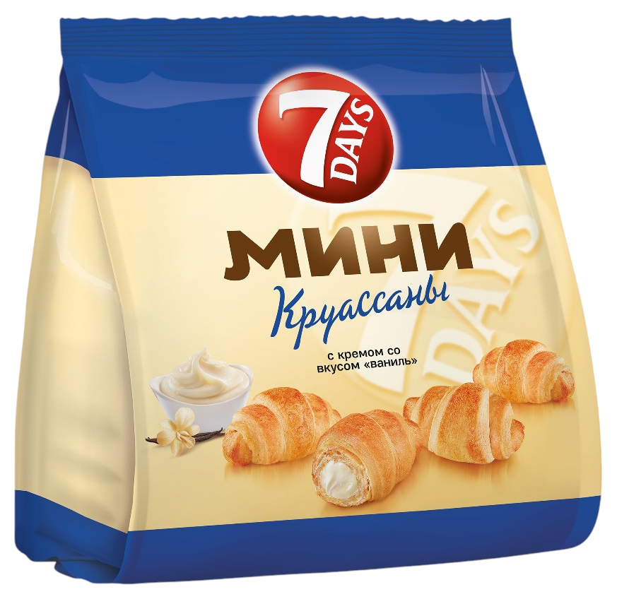 Круассаны мини 7 ДЭЙС ваниль 176г