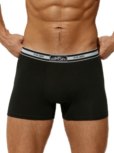 Трусы мужские ОМСА боксеры с открытой резинкой черные р.50