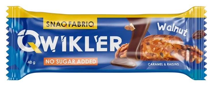 Батончик СНЕК ФАБРИК Квиклер грецкий орех изюм карамель 40г