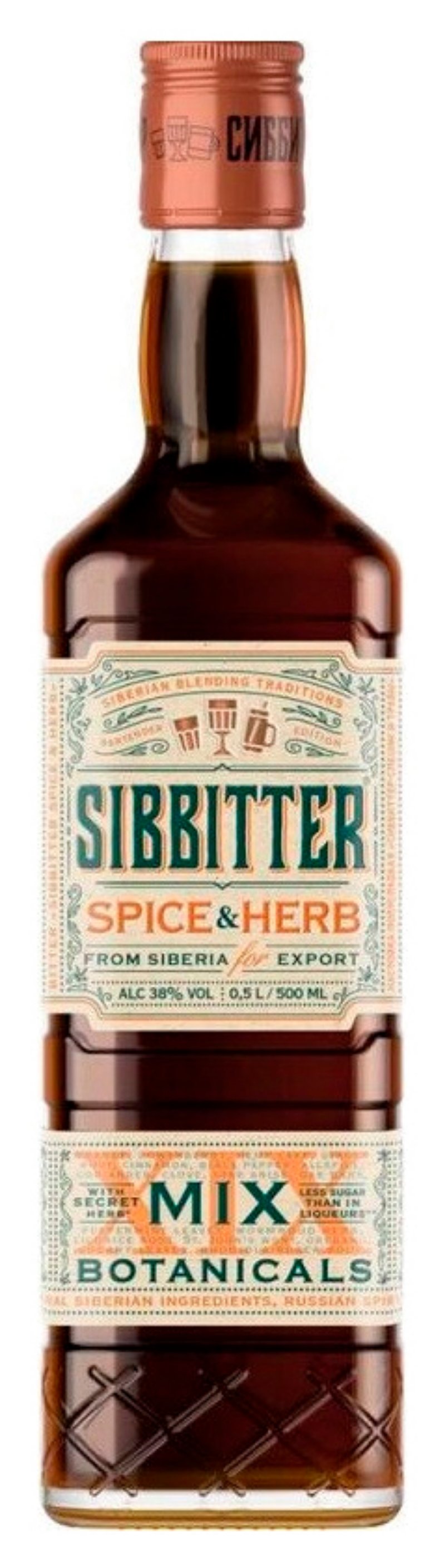 Настойка СИББИТТЕР Специи и травы 35-38% ст/б 0.5л