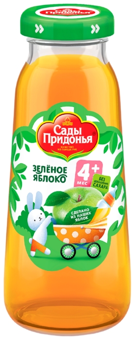 Сок САДЫ ПРИДОНЬЯ зеленое яблоко осветленный ст/б 0.2л