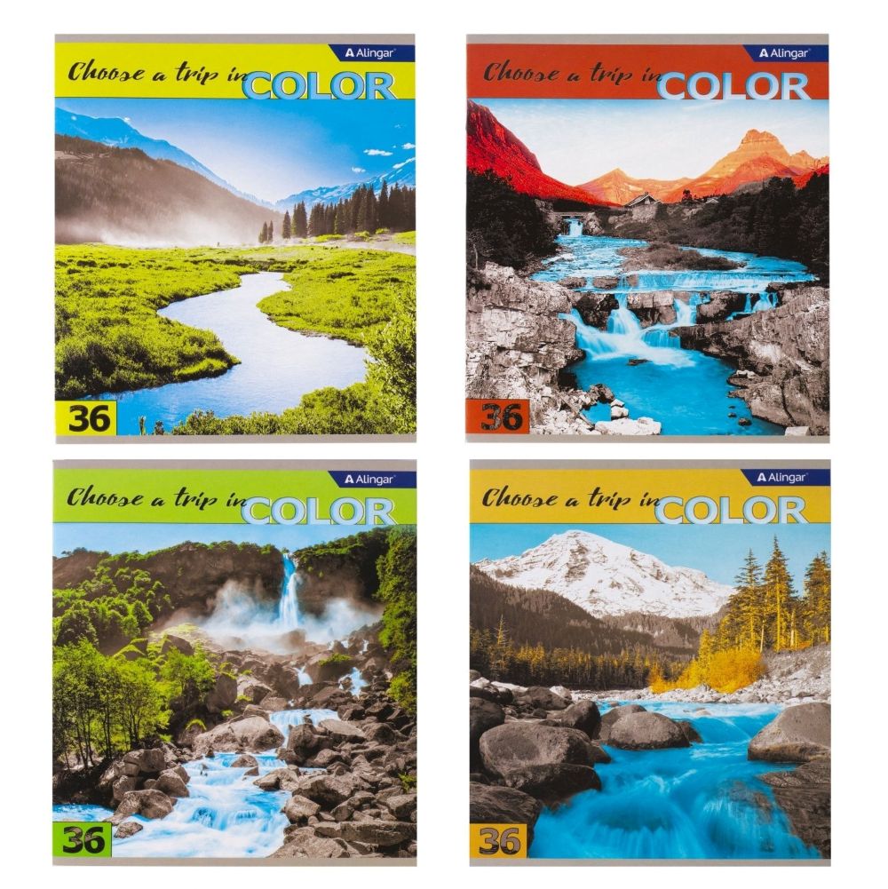 Тетрадь АЛИНГАР Природа клетка 36л арт.AL9546/9547