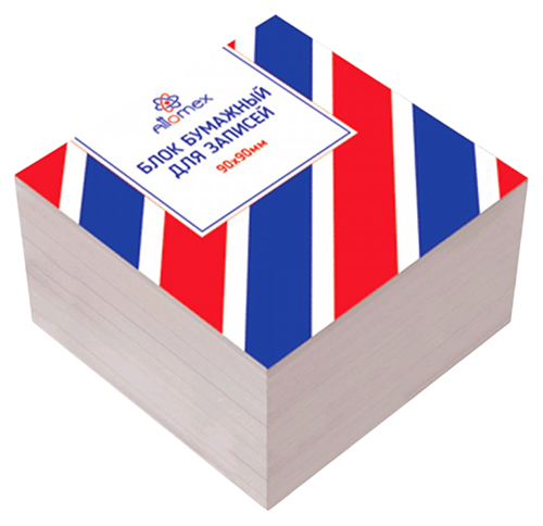 Блок для записей АТОМИКС белый 90*90*50 непроклеенный