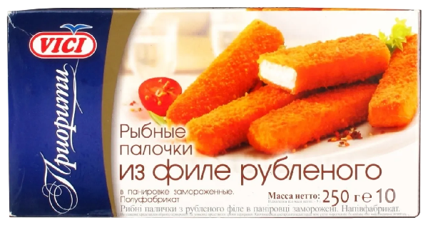Рыбные палочки ВИЧИ из рубленого филе 250г