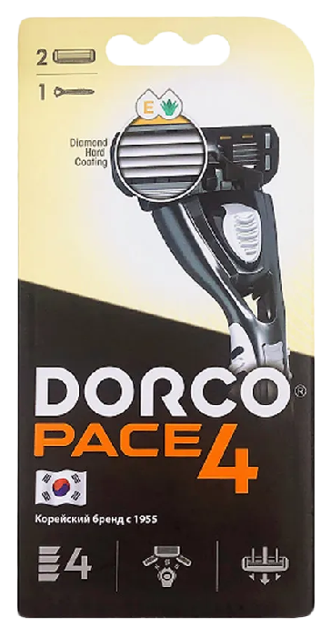 Станок для бритья ДОРКО Пейс 4 с 2 кассетами