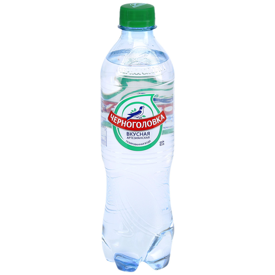 Вода питьевая ЧЕРНОГОЛОВКА газированная 0.5л