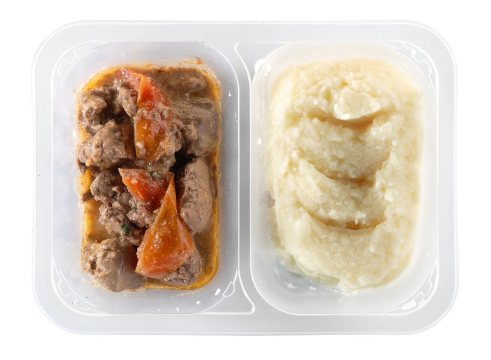 Печень куриная по-милански с картофельным пюре 270г