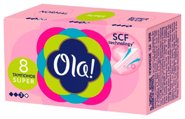 Тампоны ОЛА Супер шелковистая поверхность 8шт