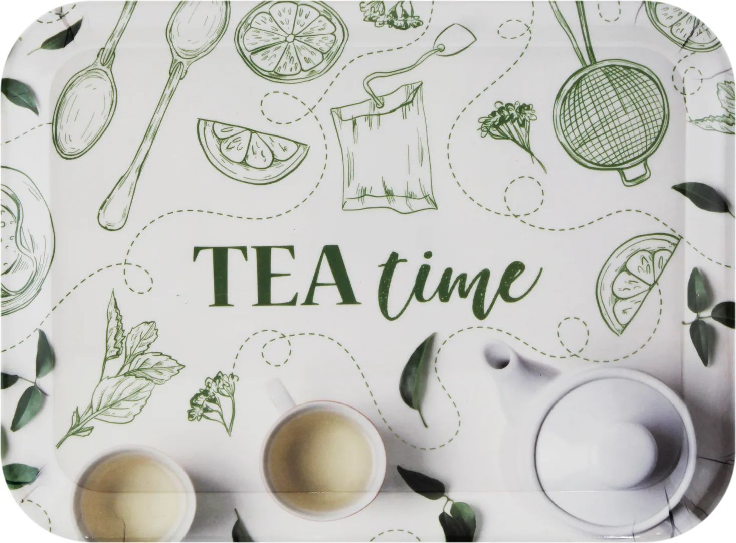 Поднос столовый НАТАМ Время для чая 1.8*33*24.5см арт.RF10113