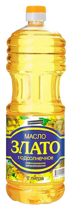 Масло подсолнечное ЗЛАТО рафинированное 2л