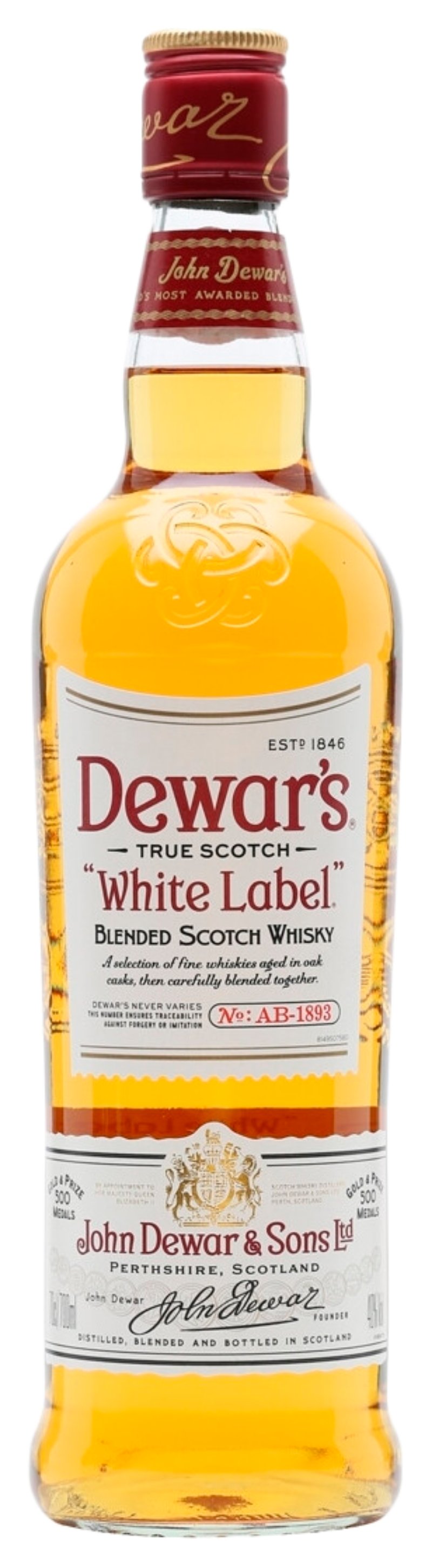 Виски ДЮАРС Белая этикетка 40% ст/б 0.7л