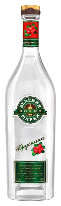 Водка ЗЕЛЕНАЯ МАРКА Брусника 38% ст/б 0.5л