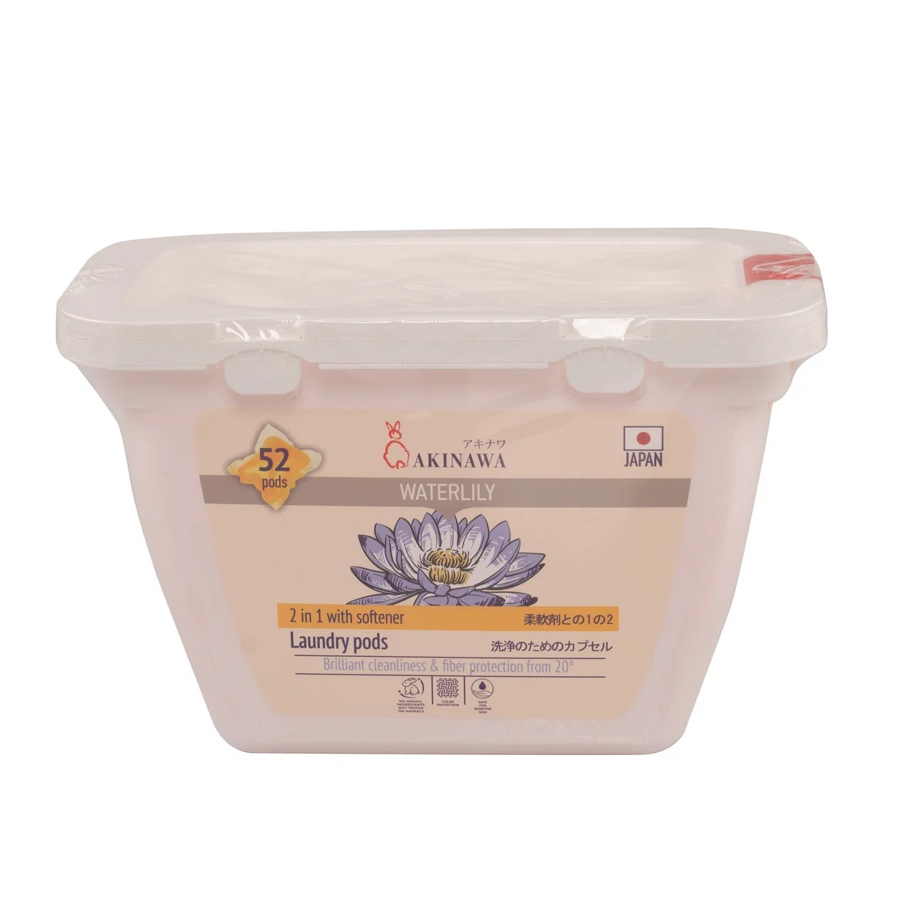 Капсулы для стирки АКИНАВА Водяная лилия 2в1 52шт