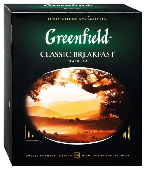 Чай ГРИНФИЛД Классик Брекфаст черный 100пак