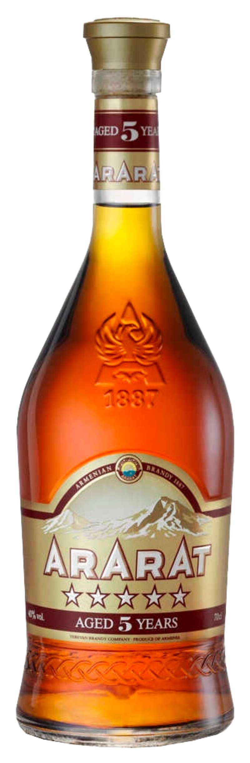 Коньяк АРАРАТ 5 лет 40% ПК 0.7л