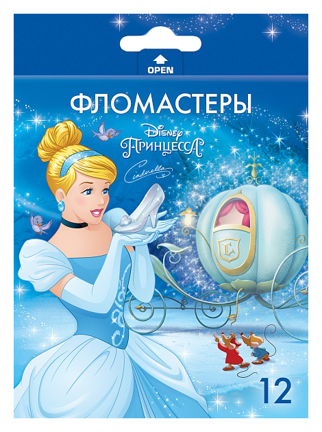 Фломастеры ХАТБЕР Принцессы 12цв