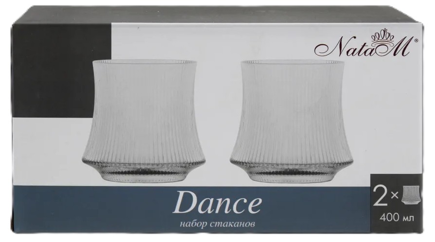 Стакан НАТАМ Дэнс 400мл 2шт ПУ арт.DF09901