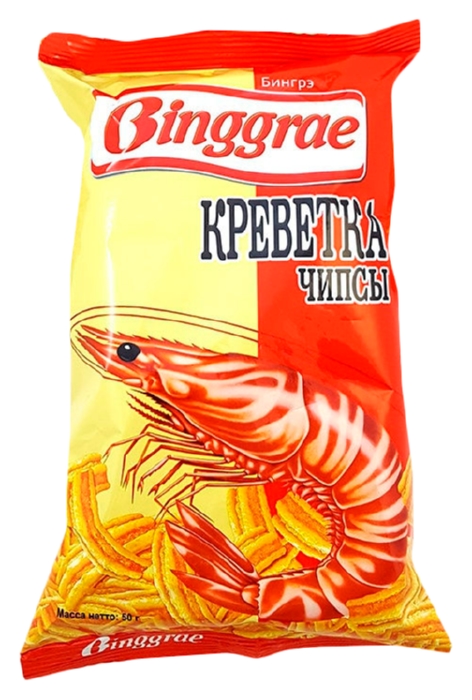 Чипсы БИНГРЭ креветка 50г