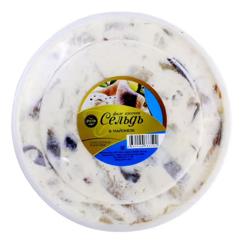 Сельдь РИФ филе-кусочки в майонезе 180г