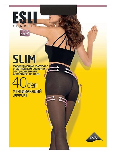 Колготки ЕСЛИ Слим 40ден неро 4