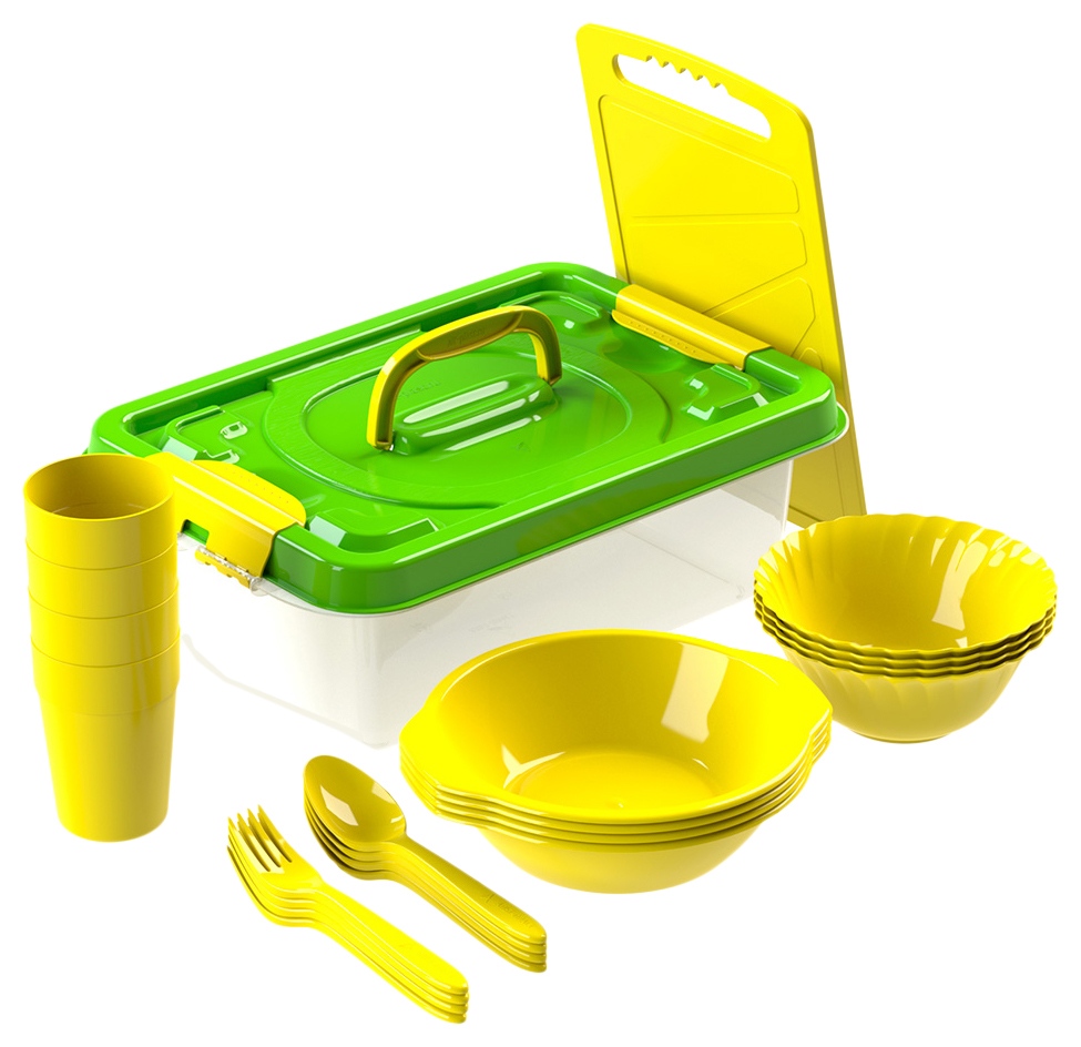 Набор посуды для пикника АЛЬТПОЛИМЕР В дорогу 22пр арт.АП17962328