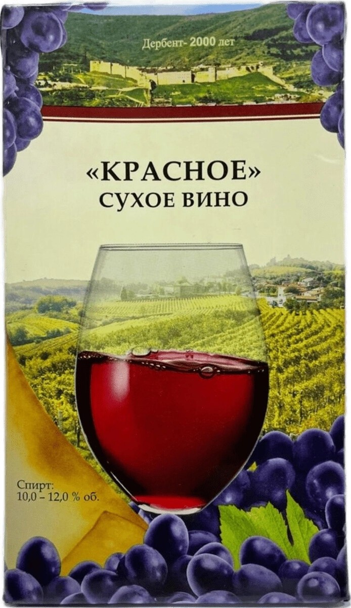 Вино НИКА красное сух 10-12% т/пак 10-12% т/пак 1л
